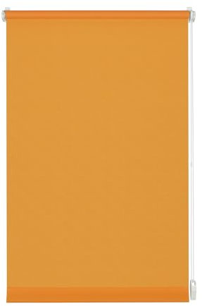 Gardinia Rollo zum Klemmen oder Kleben, Tageslicht-Rollo, Blickdicht, Alle Montage-Teile inklusive, EASYFIX Rollo Uni, Orange, 60 x 150 cm (BxH) 10012504