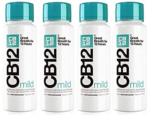 CB12 Mild Mint-Menthol Mouthwash 4 Pack