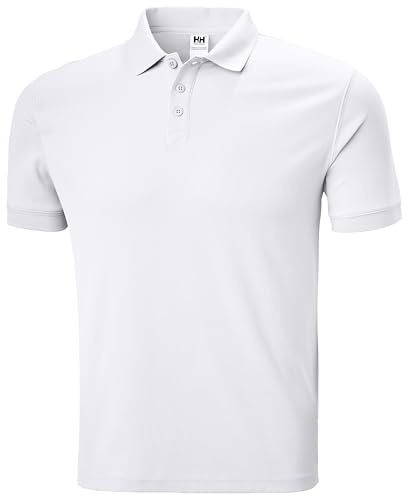 Helly Hansen Men's Riftline Quick Dry Short Sleeve Polo, 002 White, X-Large