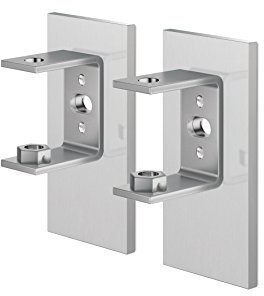 ZACK 40396 Linea Matt Wall Bracket with Adhesive Attachment, Set of 2 by Zack