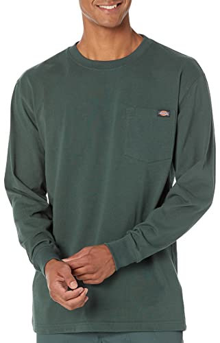 Dickies Men's Pocket Tee L/S Longsleeve T-Shirt, Hunter Green, Large