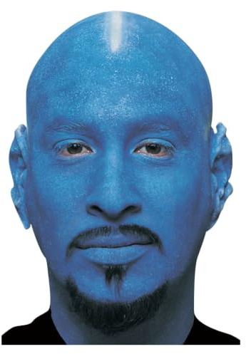 Horror-Shop Blaue Glatzenhaube aus Latex als Theaterschmink Zubehör