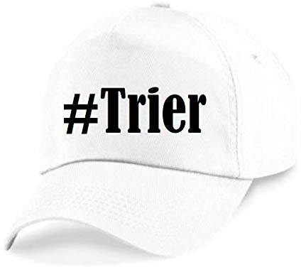 Reifen-Markt Base Cap Hashtag #Trier Größe Uni Farbe Weiss Druck Schwarz