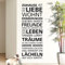 Wandaro Wandtattoo Spruch Zuhause ist wo die Liebe wohnt I dunkelgrau (BxH) 49 x 130 cm I Wohnzimmer Flur Zitat Aufkleber Wandsticker Wandaufkleber Sticker E029