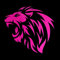 ERREINGE STICKER PRESPAZIATO ROSA FLUO 12cm - Leone Tribale SX - Adesivo Decal Decalcomania Vinile Murale Laptop Auto Moto Casco Camper