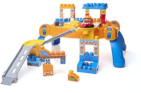 Mega Bloks DPY52 First Builders Rennrampen-Bauspaß-Tisch Fisher Price to