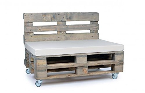 Palettenkissen, Matratzenkissen, Sitzbankauflage auch m. Rückenlehne Nylon creme