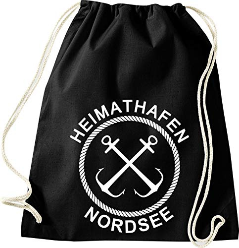Shirtinstyle Turnbeutel, Heimathafen Anker Nordsee Urlaub See Hafen Strand Familie