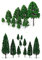 NUOLUX 22pcs grün Mini Baum Set für Architekturmodelle architektonische Landschaft Modell Bäume Miniatur Architektur Landschaftsmodell Bäume mischwald