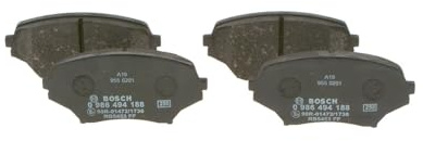Bosch BP1308 - Brake Pads Car Front Axle - Bosch Quality - Reduced Noise and Dust - ECE-R90 Certified - Copper-Free - 1 Set of 4 Pads