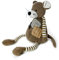 Mousehouse Gifts Peluche Souris de 30cm avec Bras et Jambes rayés