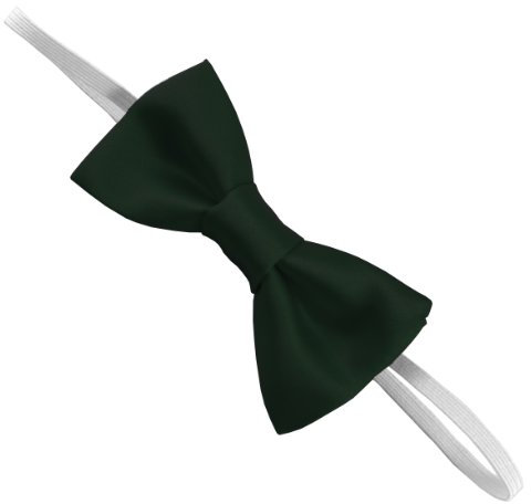 Great British Tie Club Enfants Satin Élastique Nœud Papillon - Différentes Couleurs (Vert Bouteille)