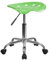 Flash Furniture Arbeitshocker ohne Rückenlehne – Ergonomischer Schreibtischstuhl höhenverstellbar – Bürostuhl mit Traktorsitz für Home Office und Büro – Blau, 38.1 x 43.18 x 65.41 cm