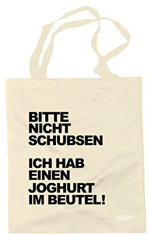 siviwonder - Beutel cooler Spruch - BITTE NICHT SCHUBSEN JOGHURT - Stoffbeutel - Sprüche Jute