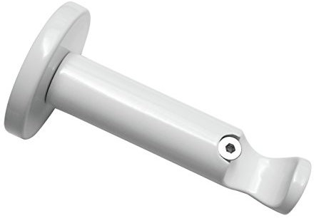 Gardinia 11270 Traeger für Gardinenstangen 1-läufig offen, Serie Chicago, Durchmesser 20 mm, weiß