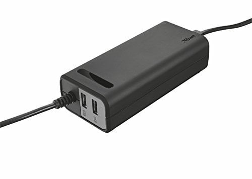 Trust Duo Caricabatterie Universale da 70 W per Portatili, 2 Porte USB, Nero