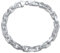 Bling Jewelry Pulsera De Eslabones De Cadena Anchor Oval Forzata De Plata Esterlina .925 Sólida Y Gruesa De 7MM Para Hombres Hecha En Italia De 8 Pulgadas De Largo