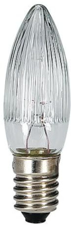 EGB Topkerzen 8V/3W E10 Klar Weihnachtskerzen Set - perfekt als Weihnachtsbaumkerzen, Schwibbogen Beleuchtung und Weihnachtsdeko Kerzen, 3er Blister
