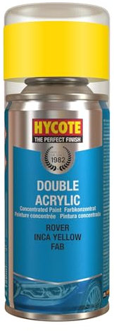 Hycote Double Acrylic Aerosol Car Spray Paint, Rover - Inca Yellow, 150 ml
