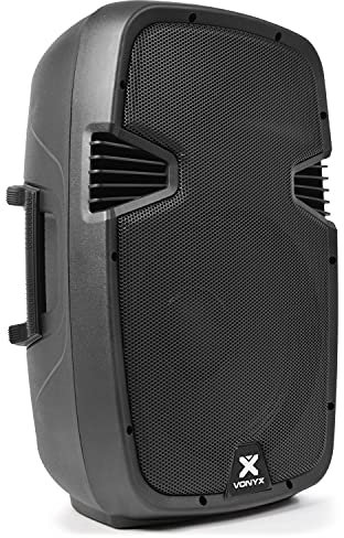 Vonyx SPJ-1200A Altavoz Activo de 600 W con woofer de 12 Pulgadas - Adecuado para música, Canto y discursos