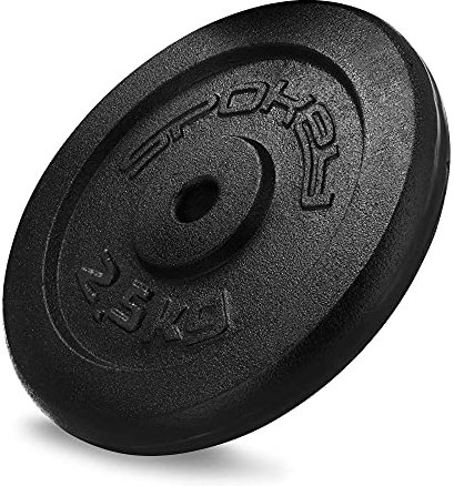 Spokey SINIS Gusseisen-Hantelscheibe, Schwarz, 2,5 kg
