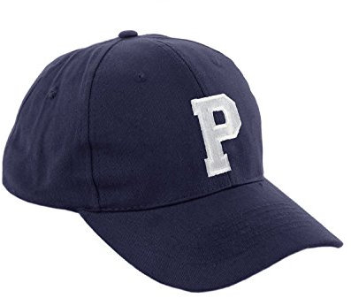 Morefaz Unisex Jungen Mädchen Mütze Baseball Cap Marineblau Hut Kinder Kappe Alphabet A-Z TM (P)