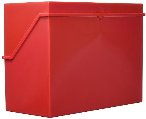 helit H6214525 - Karteikarten Box „the index“ DIN A5 quer, Kleinkartei rot für ca. 500 Karten