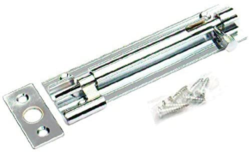 Merriway® BH00770 Cranked Swan Neck Surface Slide Door Bolt, 150 mm (6 inch) - Chrome