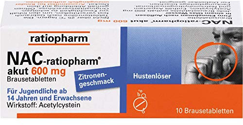 NAC-ratiopharm akut 600 mg Brausetabletten, 10 St. Tabletten