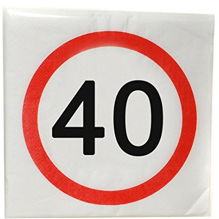 Serviette zum 40 Geburstag 33x33cm 12Stück