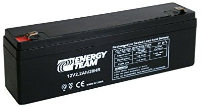 Batteria Ricaricabile al Piombo 12V 2,2Ah EnergyTeam ET12-2.2