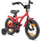 PROMETHEUS BICYCLES Kinderfahrrad 14 Zoll ab 4 Jahren - Kinder Fahrrad Mädchen Jungen Fahrrad Kinder mit Stützräder Rücktrittbremse in Rot