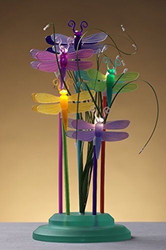 Dapo Tischleuchte Lolli-Libelle Bunte dekorative Lampe Kinderleuchte Dekolampe