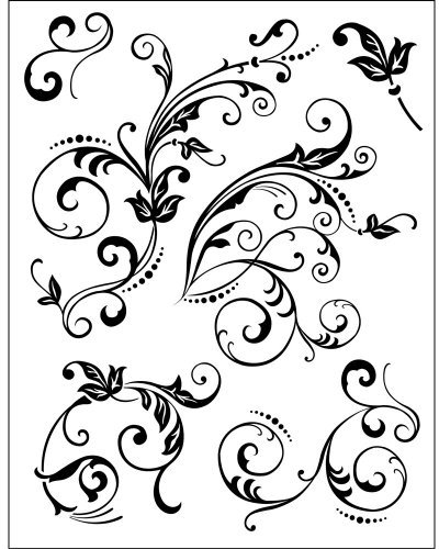 MyPaperWorld Silikonstempel Schnörkel