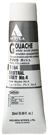 Holbein Acryla Gouache Neutral Grey No.4 (A) 20ml