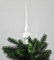 Jack Christbaumspitze Thüringer Glas 28cm Spitze Mundgeblasen Eislack Glanz Matt, Farbe:Weiß Eislack