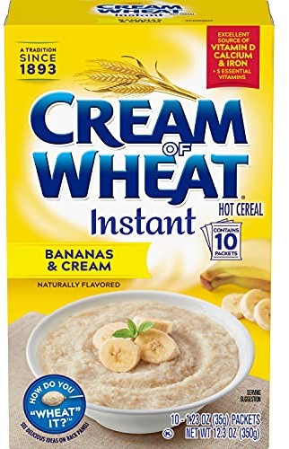 Cream of Wheat Instant Hot Cereal, Bananas and Cream, 1.23 Ounce, 10 Packets