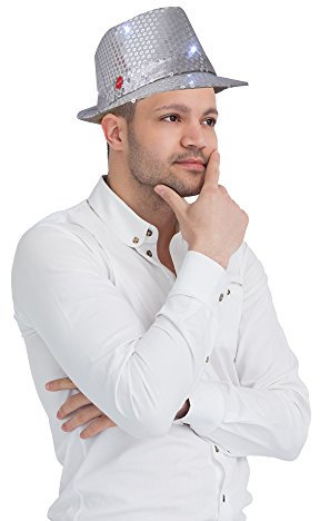 Dress Up America Fedora-Hut Mit Blinkenden LED-Lichtern Für Erwachsene – Blinkende Fedora-Hüte – Hut Für Kostümzubehör, Party – LED-Jazzhut, Cowboyhut