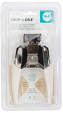 We R Memory Keepers Crop-A-Dile Chomper d'angle rétro Petit et Grand Angle Blanc pour Scrapbooking, Journal, Fabrication de Cartes