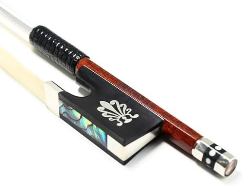 VINGOBOW Hybrid Kohlefaser Geigenbogen Violine Geigen bogen Fiddle Bow Carbon Core Pernambuco Haut elegantes Design Premium natürliches mongolisches Pferdehaar 4/4 in voller Größe Neu