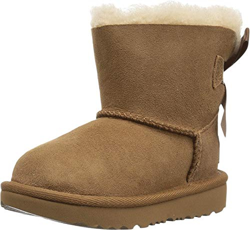 UGG Mini Bailey Bow Ii, Stivali Classici Unisex - Bambini e ragazzi, Marrone Chestnut, 26 EU