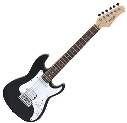 Rocktile Sphere Junior Black 3/4 E-Gitarre (weißes Schlagbrett, 1 Humbucker, 1 Single Coil, 22 Bünde, Rosenholz Griffbrett, Ahorn Hals)