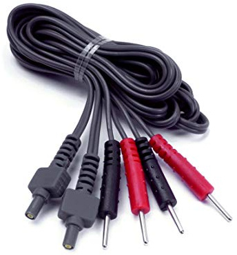 TensCare L-ST2 Ersatzkabel für TENS EMS und Sonden | 2 Anschlusskabel mit 2-mm-Pin für Sports TENS 2, Sure Pro und Flexistim sowie kompatible Elektroden und Sonden.
