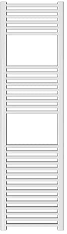 ERCOS Radiateur sèche-serviettes Radiateur de salle de bains 400x1500 MM Radiateur blanc Couleur moderne, raccords 1/2 Livré avec kit de montage