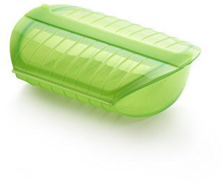 Lékué Estuche de vapor con bandeja, 3-4 personas, 1400 ml, color verde