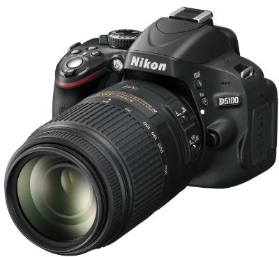 Nikon D5100 Fotocamera Reflex con Obiettivi 18-55 VR e 55-300 VR, Colore Nero [Versione EU]