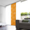 MADECOSTORE Panneau Japonais Tamisant Devoré Fleurs Orange - - L45 x H260cm