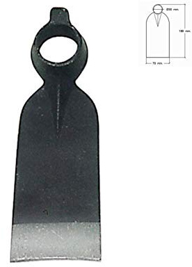 Maurer 8180070 – Hacke ohne Stiel geschmiedet, 210/350 Gramm