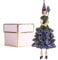 ROSEMARIE SCHULZ Heidelberg Dekofigur Lavendelmädchen zum Hängen mit Geschenkbox/Lavendel Figur/Dekofigur/Blumen Skulptur/Gartenfigur für den Innenbereich