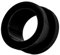 Piercingfaktor Flesh Tunnel Ohr Schraub Ear Plug Piercing Kunststoff Acryl Schraubverschluss Rund Creole 16mm Schwarz